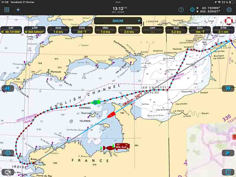 routage_météo_voilier_carte marine routage_météo_voilier_carte marine